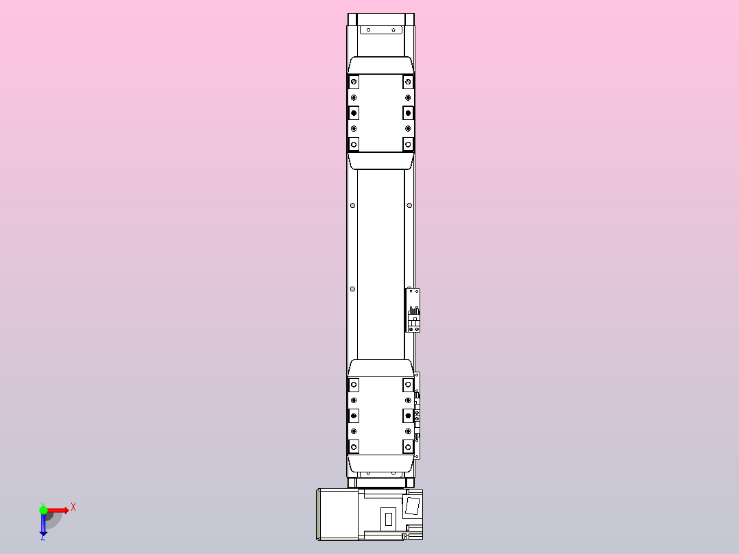 皮带直线轴双滑块型TPA-GCBS-80-P60-L100-LU-M20-N3俯视图
