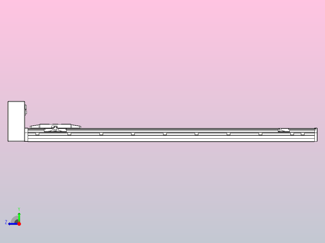机器人皮带驱动直线轴TPA-GCB-150-P80-L1050-RU-M75-N3右视图