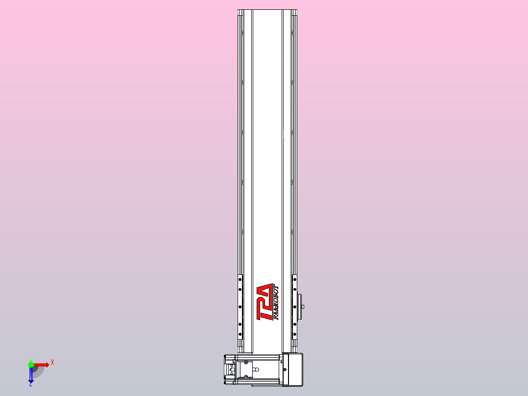 皮带直线轴半封闭可选导轨TPA-HNB-120D-110-L450-RU-C-P40-N3俯视图