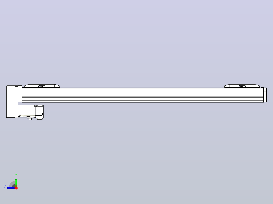 滚珠丝杠线性轴TPA-GCRS-50-1205C-L250-MP-M10-N3右视图