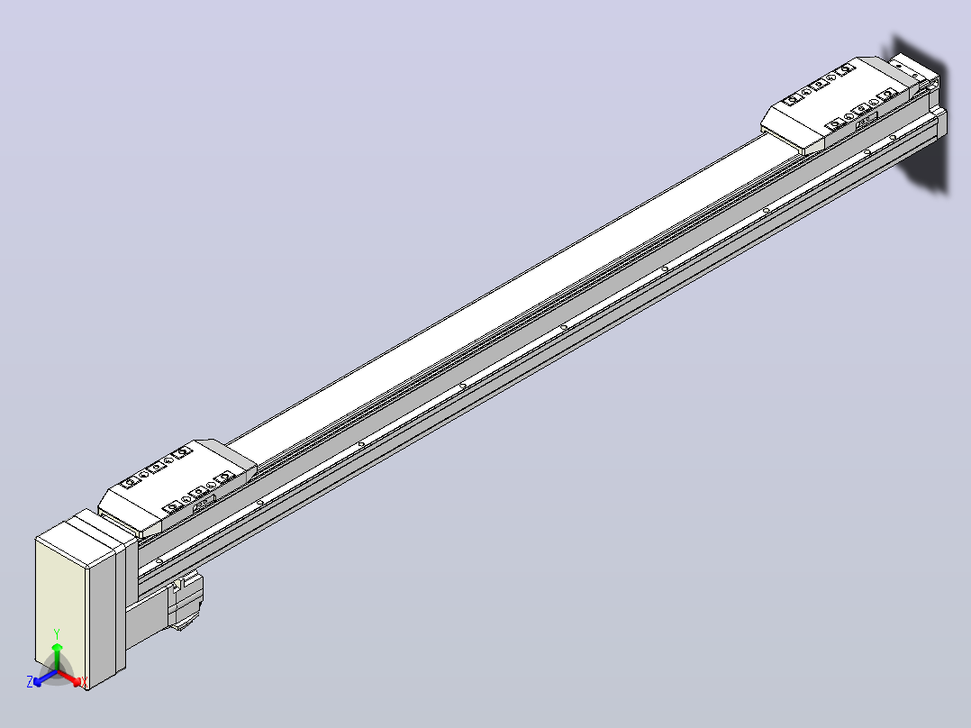 滚珠丝杠线性轴TPA-GCRS-50-1205C-L250-MP-M10-N3正等轴测图