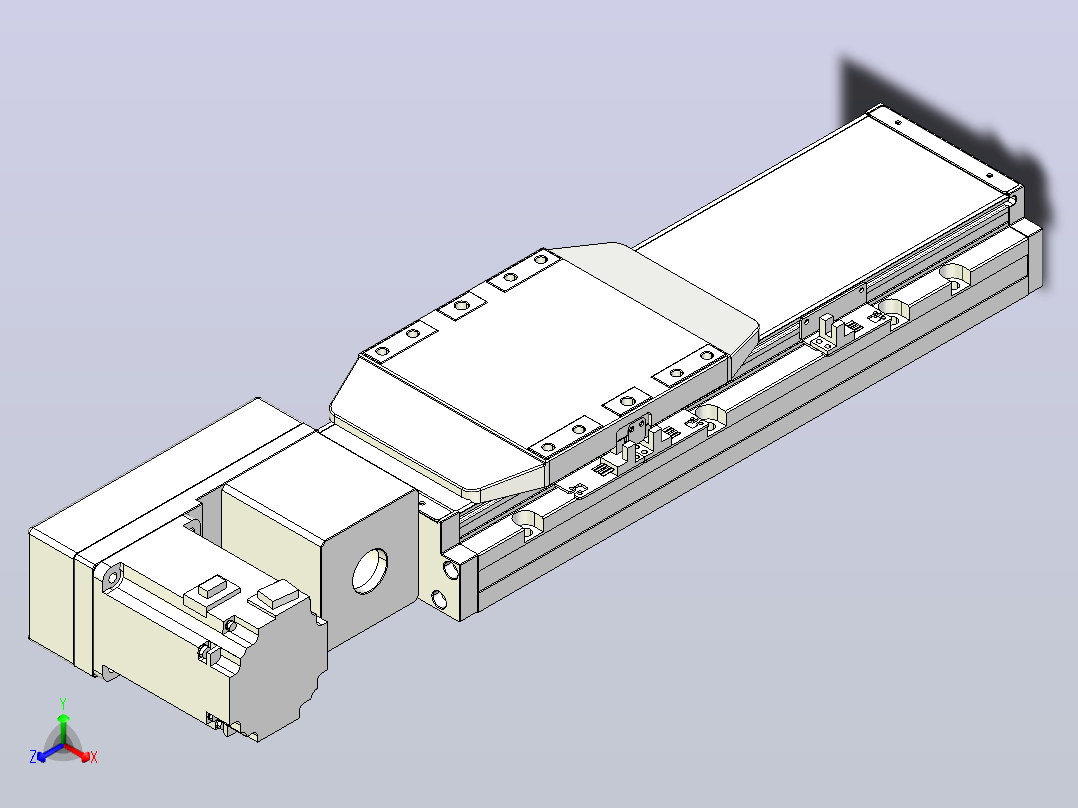 机器人皮带驱动直线轴TPA-GCB-150-P80-L150-QL-M75-N3主视图