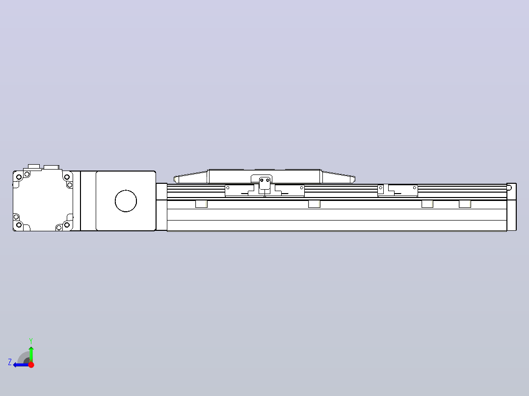 机器人皮带驱动直线轴TPA-GCB-150-P80-L150-QL-M75-N3右视图