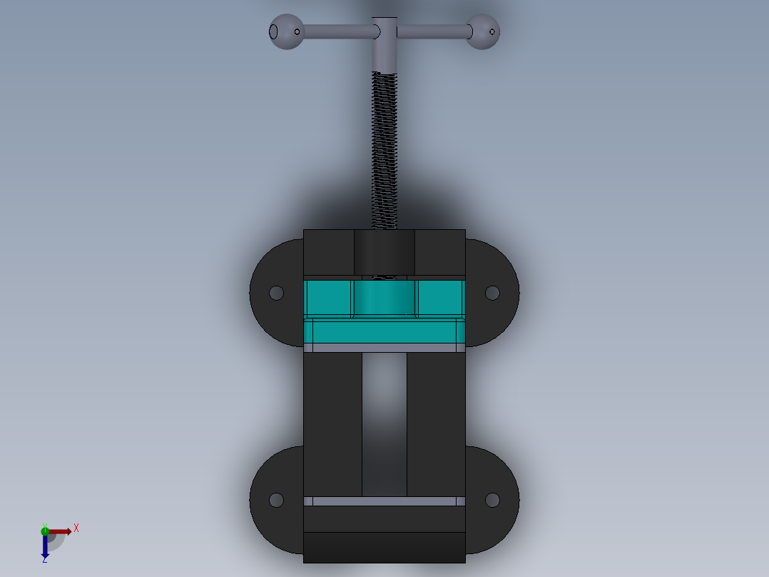 夹具装配体俯视图