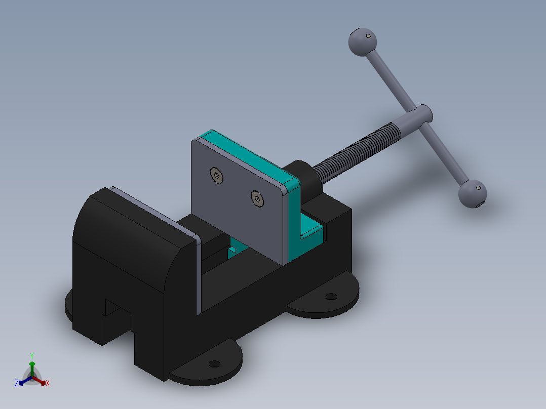 夹具装配体正等轴测图