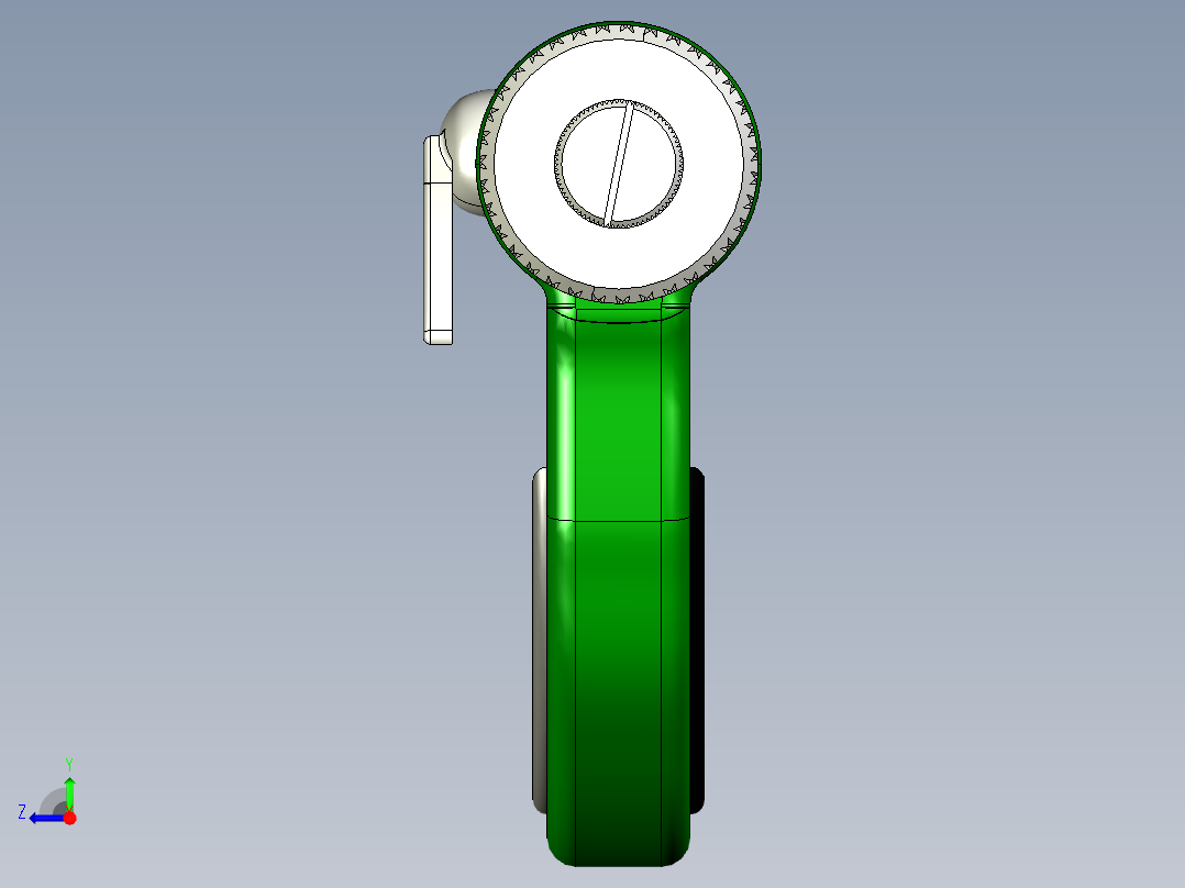Micrometer千分尺模型3D图纸 STEP格式右视图