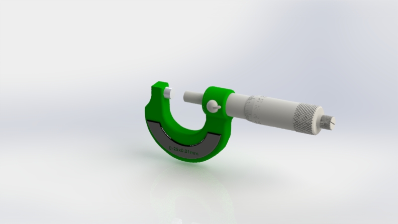 Micrometer千分尺模型3D图纸 STEP格式