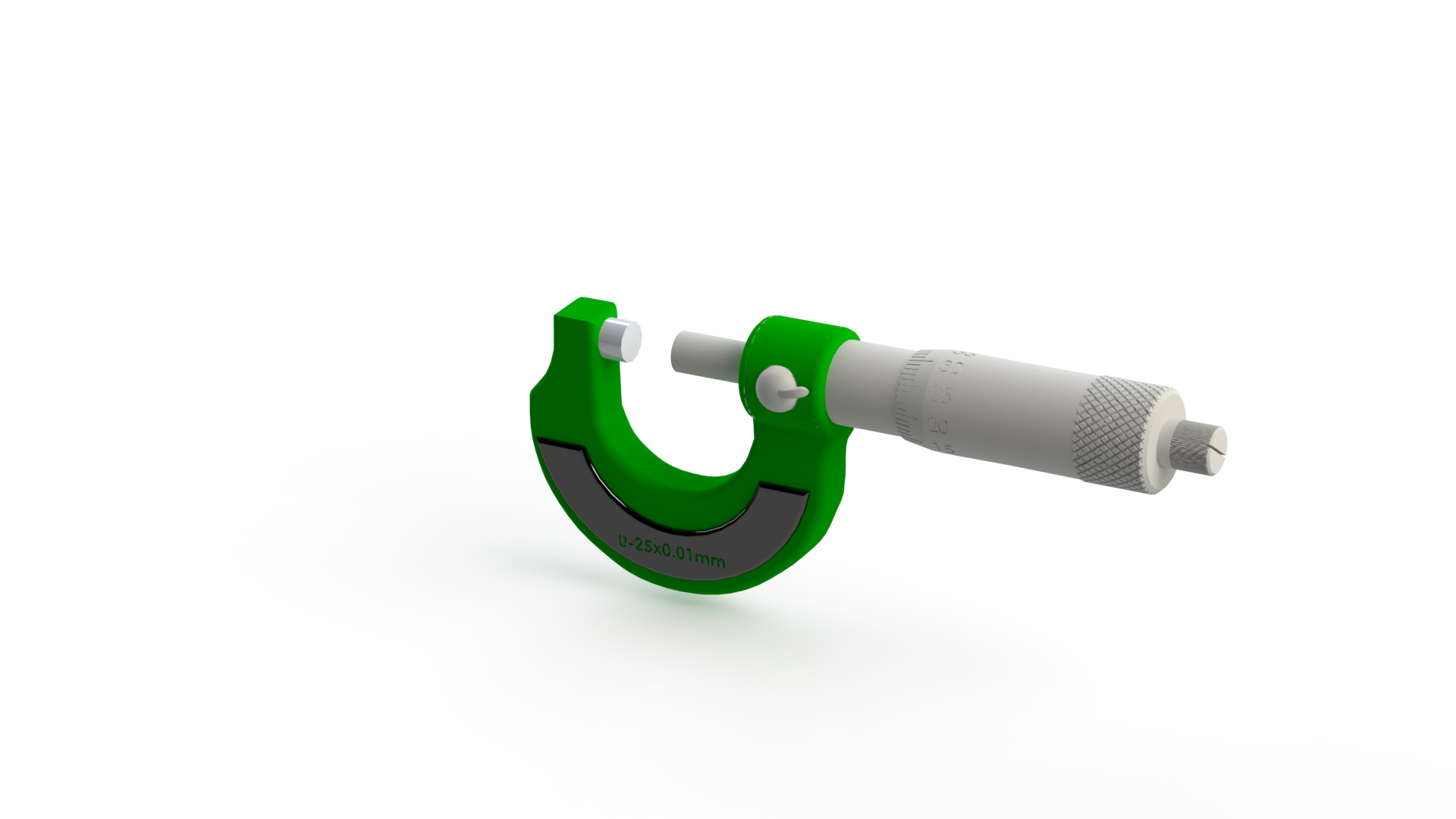 Micrometer千分尺模型3D图纸 STEP格式