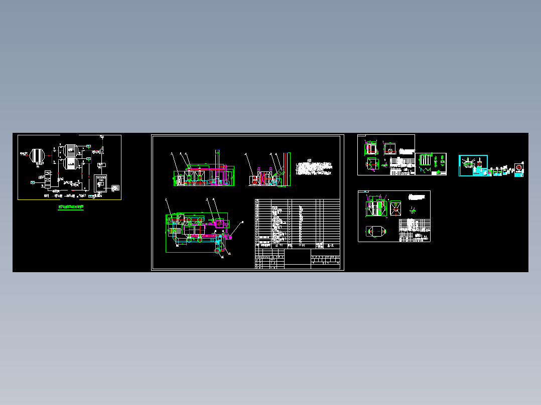 蜂窝活性炭吸附脱附催化燃烧图纸2004版本HXC-1200蜂窝活性炭吸附脱附催化燃烧设备