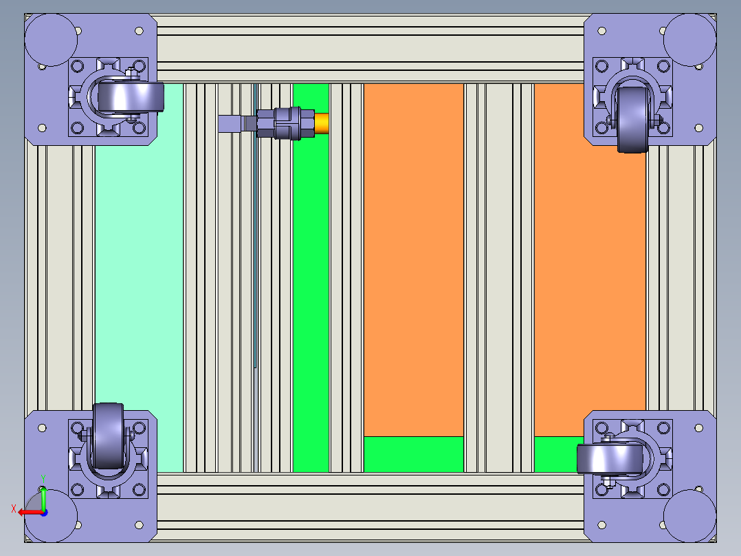 砂带打磨机（抛光机）3D模型后视图