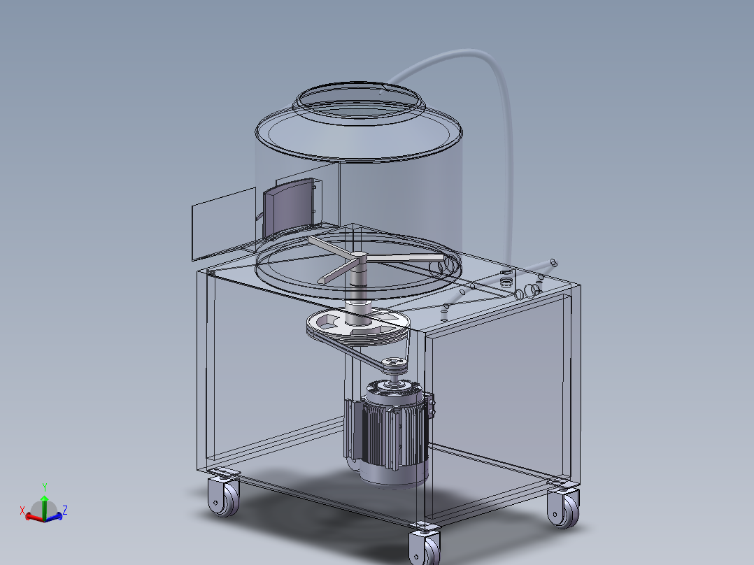 土豆自动去皮机3d图纸 清洗机 土豆、马铃薯自动去皮清洗机3d模型