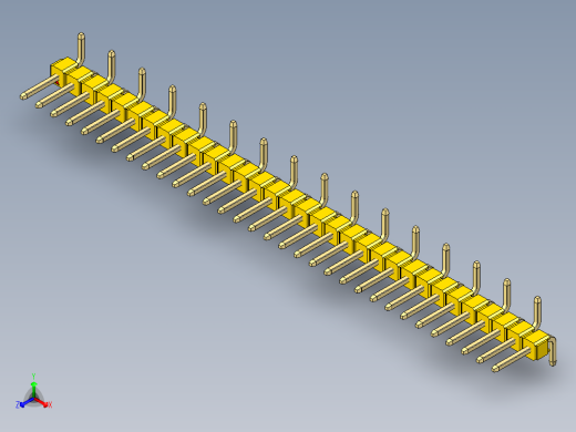 彩色公排针 100mil 2.54mm 系列-DS1022_yellow_32p_100mil_Type_SMT_R1_rev1.0