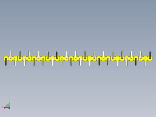 彩色公排针 100mil 2.54mm 系列-DS1022_yellow_32p_100mil_Type_SMT_R1_rev1.0后视缩略图