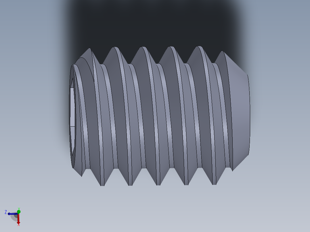 UNC 平头紧定螺钉-UNC SET SCREW 0.250 x0.3125.SLDPRT主视图