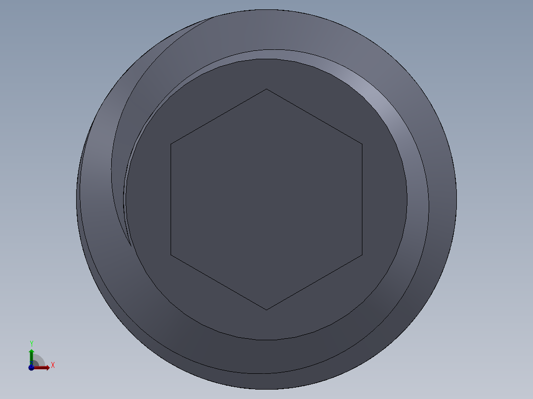 UNC 平头紧定螺钉-UNC SET SCREW 0.250 x0.3125.SLDPRT前视图