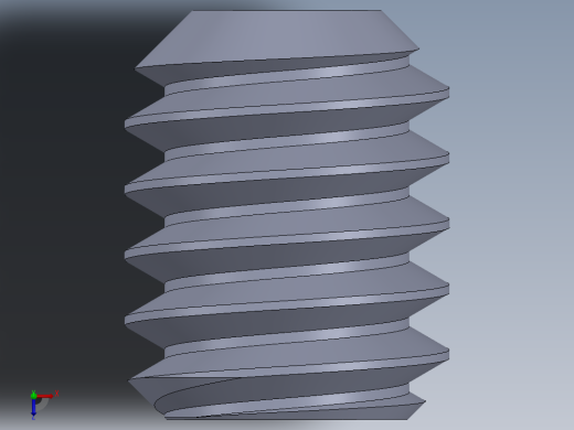 UNC 平头紧定螺钉-UNC SET SCREW 0.250 x0.3125.SLDPRT俯视缩略图