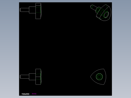 三瓣型把手VTR.p-2D多系列多零件图纸模型