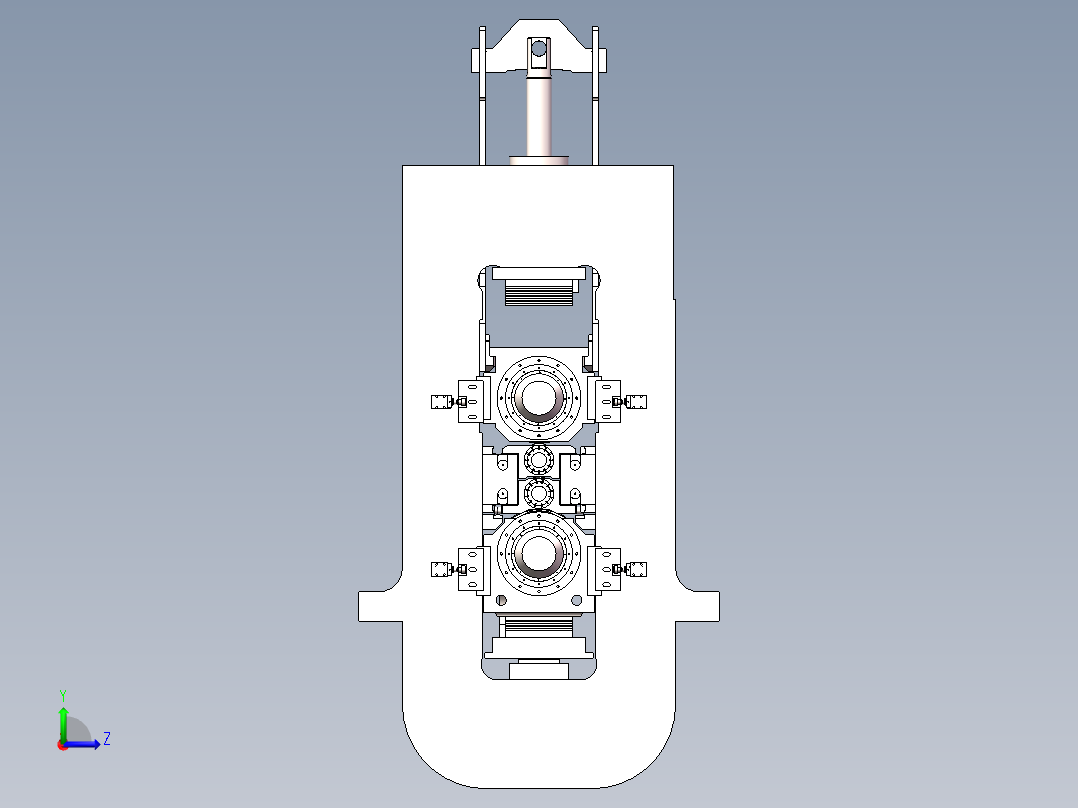 四辊热轧机左视图