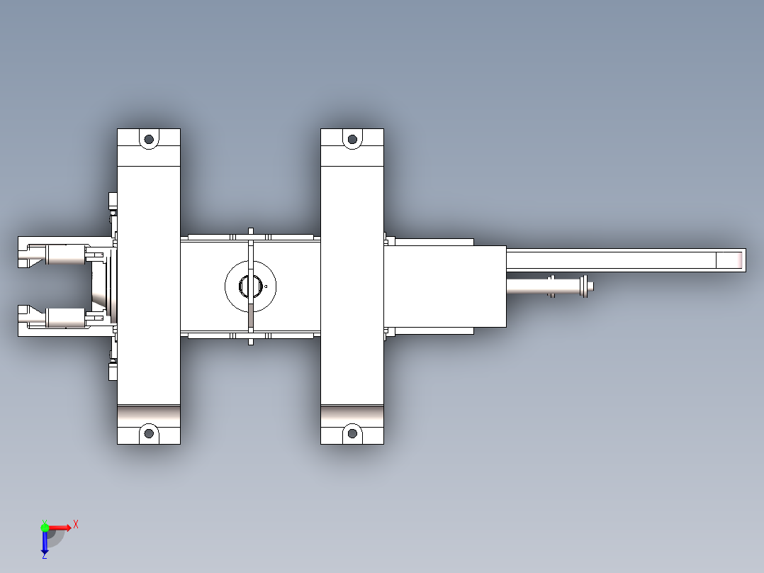 四辊热轧机俯视图