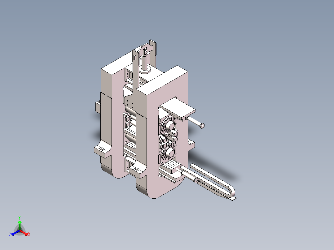 四辊热轧机正等轴测图