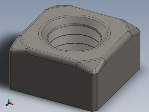 紧固件-Raw Steel SqNut 0.3750