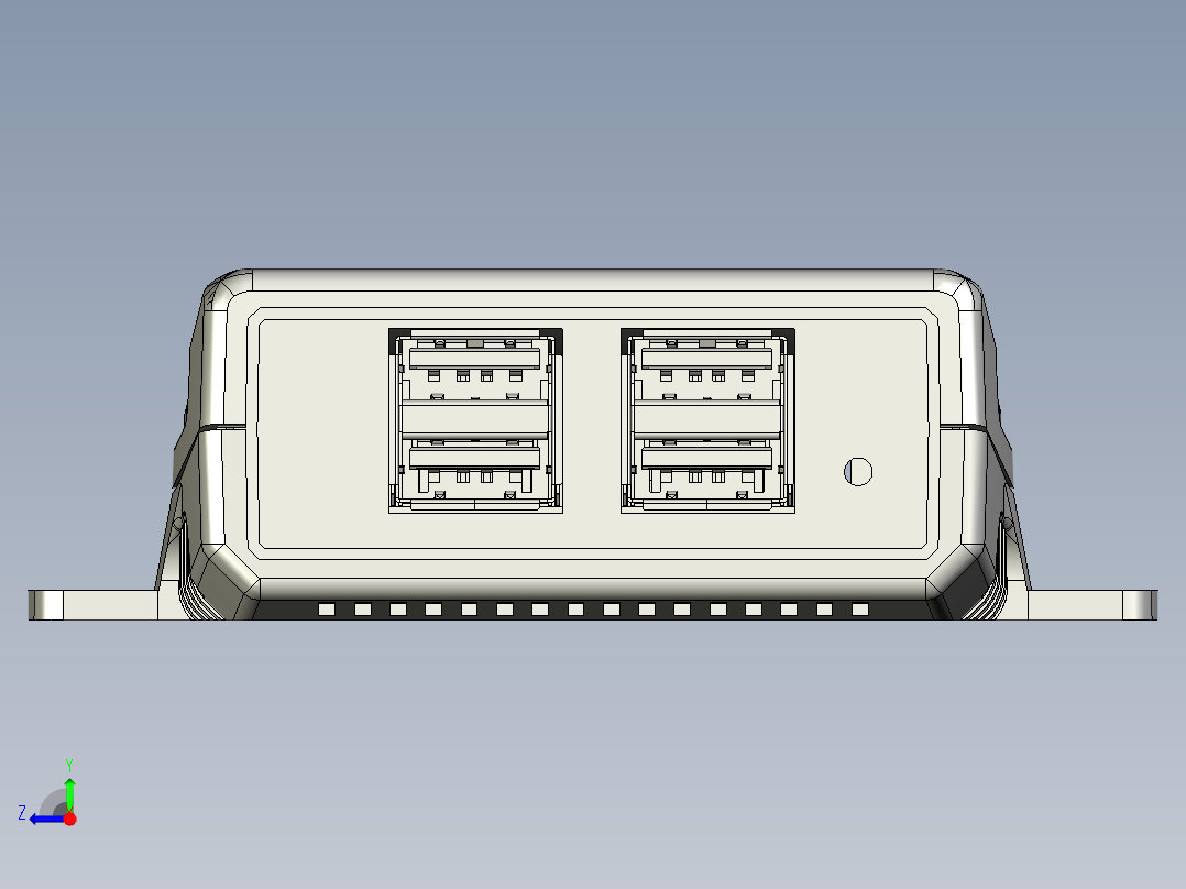 4端口usb 20以太网usb设备服务器右视图