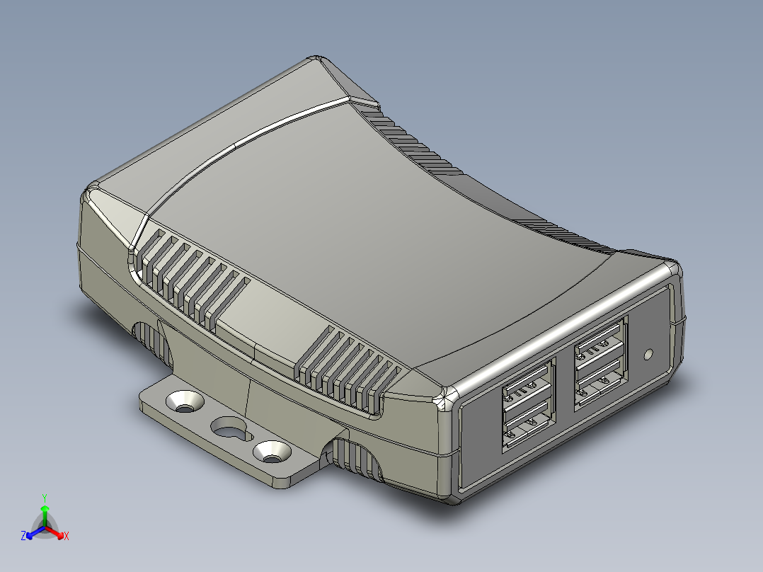 4端口usb 20以太网usb设备服务器正等轴测图
