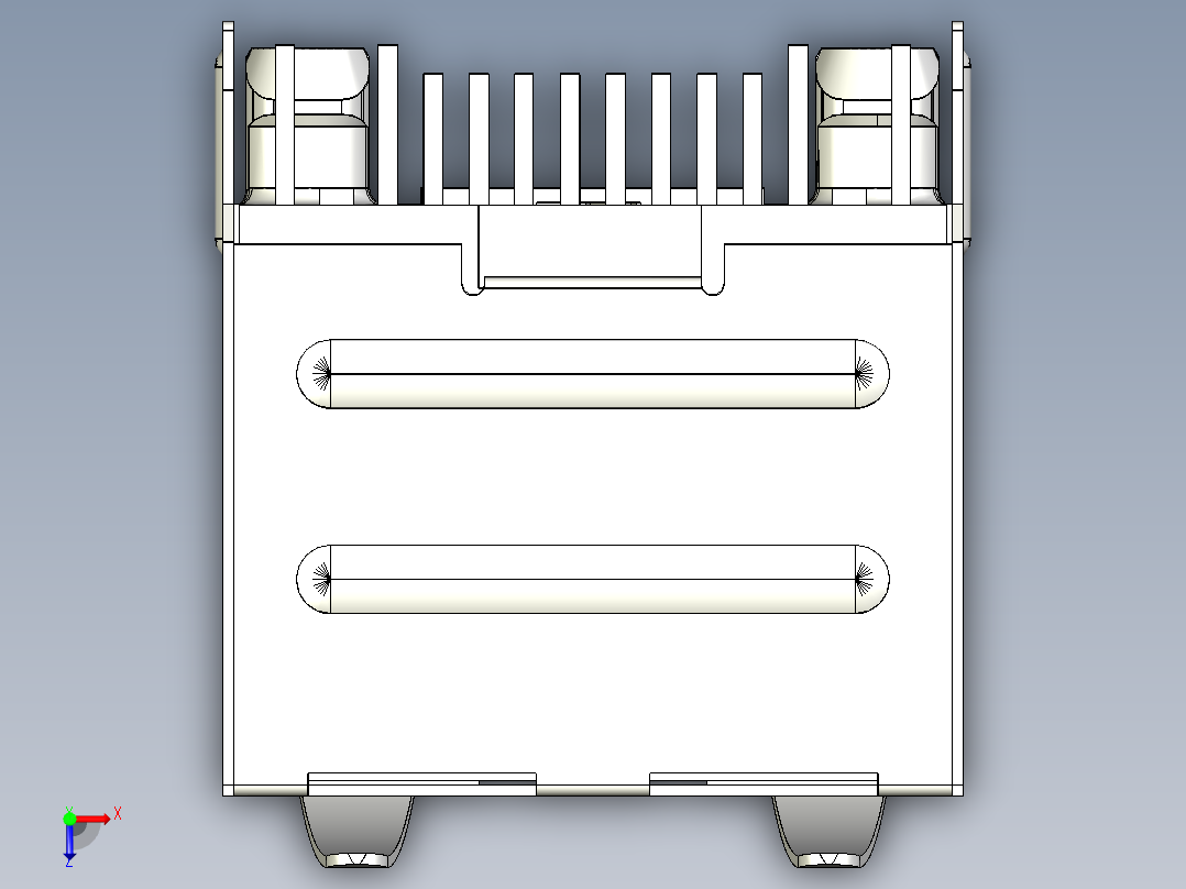 Rj45 8pin连接器俯视图