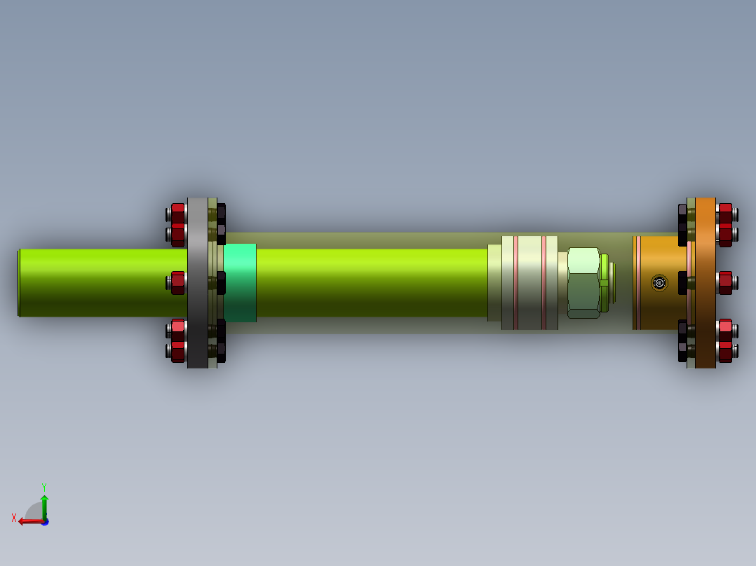 液压缸模型后视图