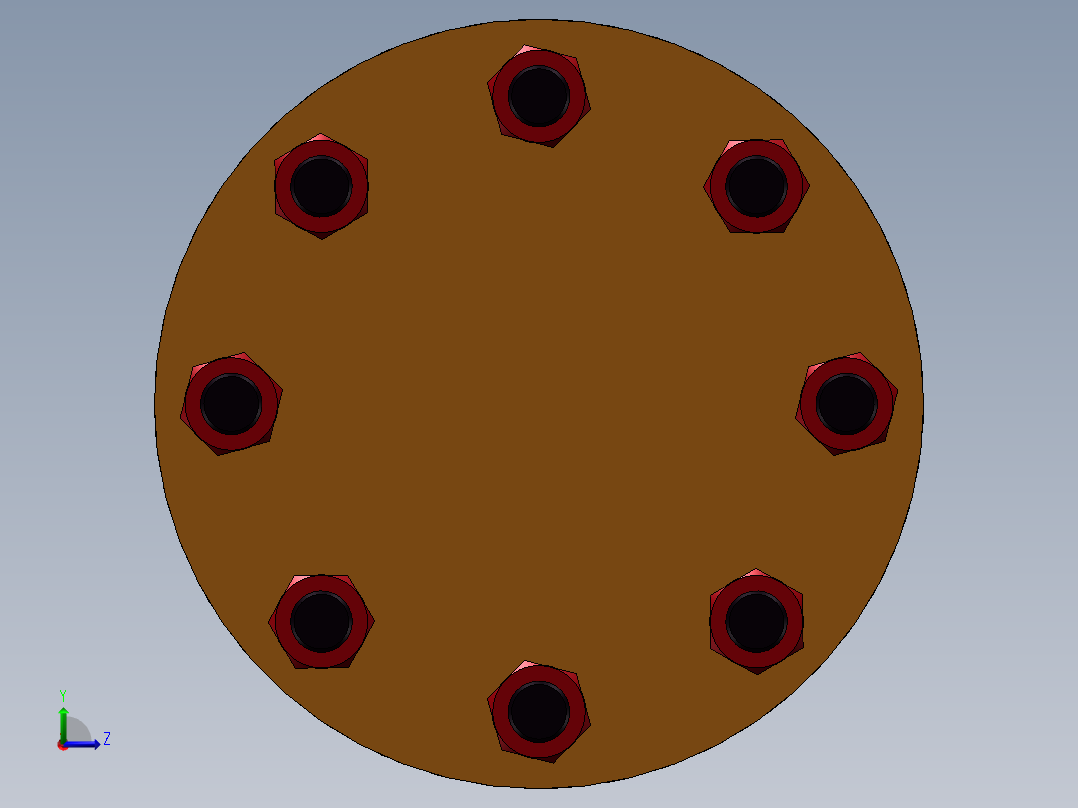 液压缸模型左视图