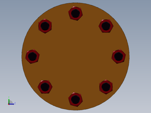 液压缸模型左视缩略图