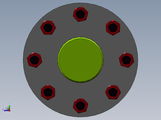 液压缸模型右视缩略图