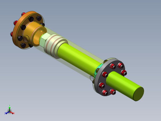 液压缸模型正等轴测缩略图