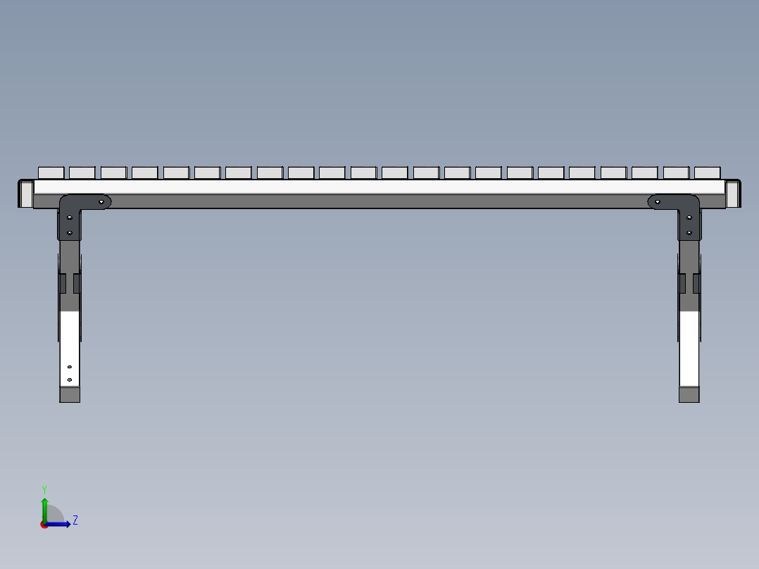 木制野营桌左视图