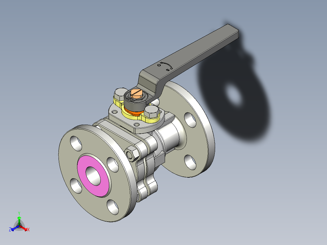 管道手动球阀-水管开关阀-手动阀门User Library-MD52C150DN20-2主视图