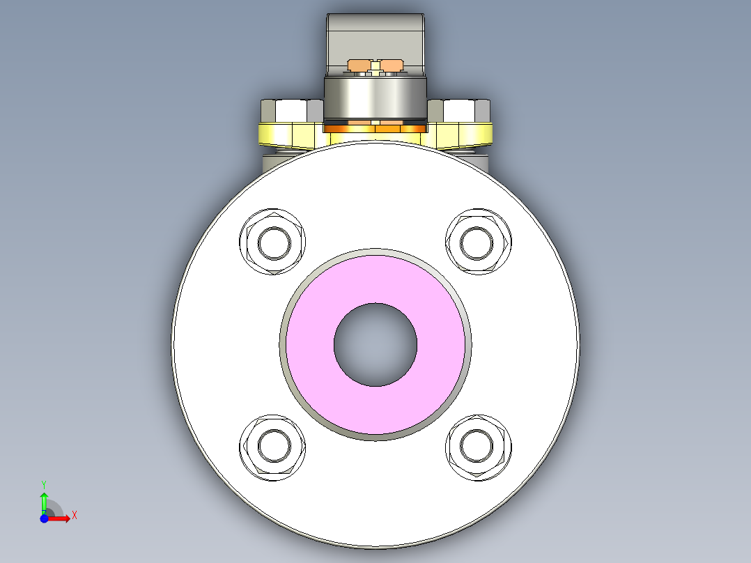 管道手动球阀-水管开关阀-手动阀门User Library-MD52C150DN20-2前视图