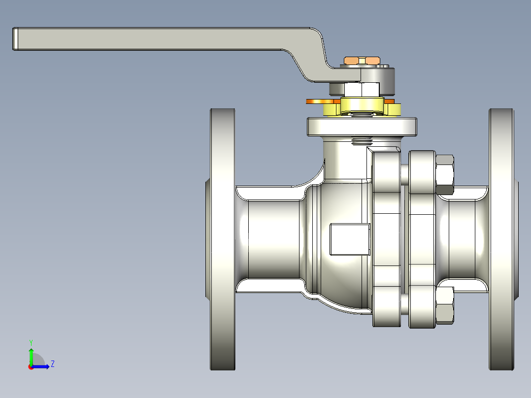 管道手动球阀-水管开关阀-手动阀门User Library-MD52C150DN20-2左视图
