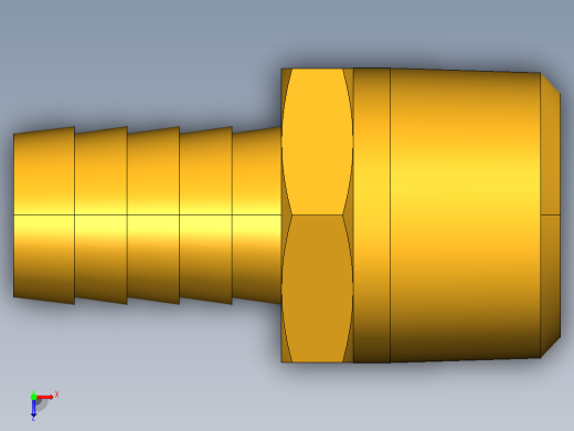 倒齿式工业管接头Hose Barb to Male Pipe 125HBL-10-12俯视缩略图