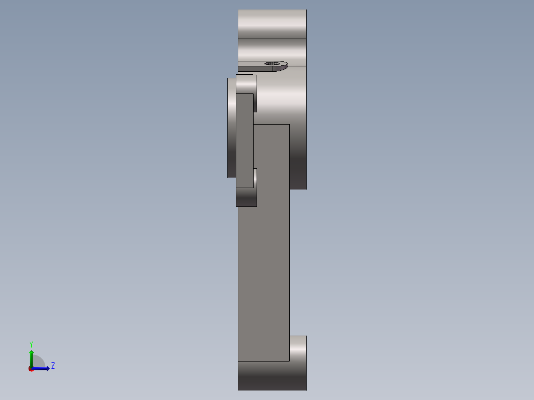 导向丝杠右支架左视图