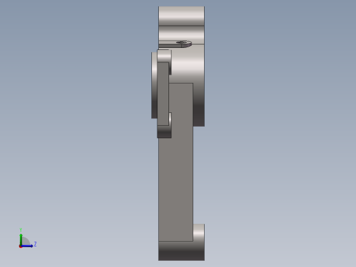 导向丝杠右支架左视缩略图