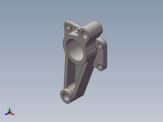导向丝杠右支架正等轴测缩略图