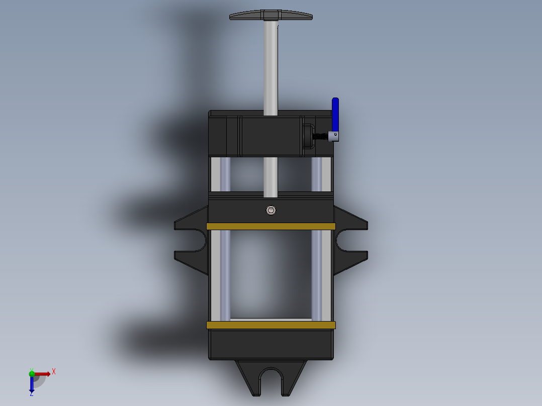 钻床虎钳（夹紧装置）俯视图