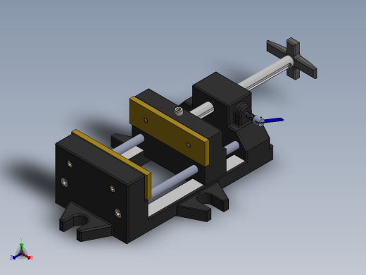 钻床虎钳（夹紧装置）正等轴测缩略图