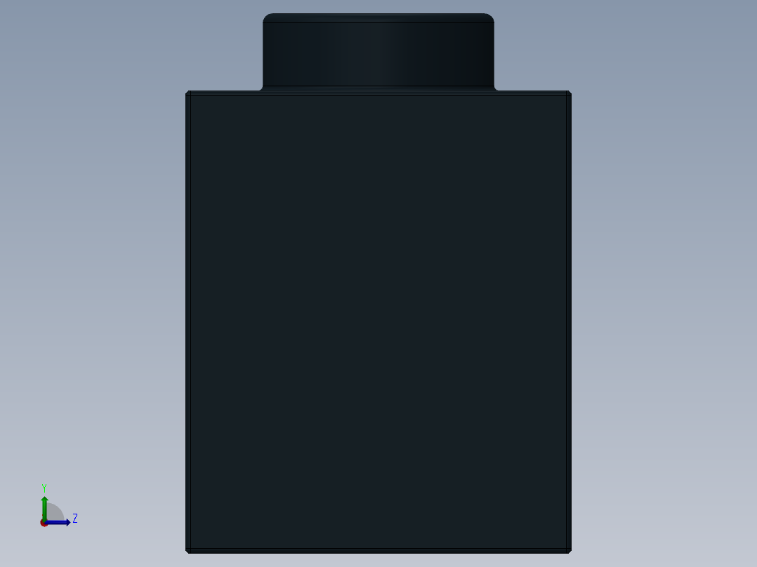 乐高机械组积木（横梁）-389526 Black Technic Brick 1 x 12 with Holes左视图