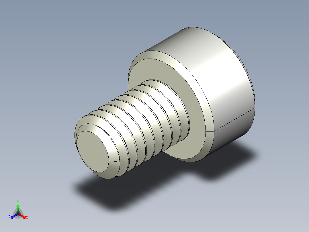 M4 x 0.7mm Thread 6mm LONG SOCKET HEAD CAP SCREW.IGS主视图