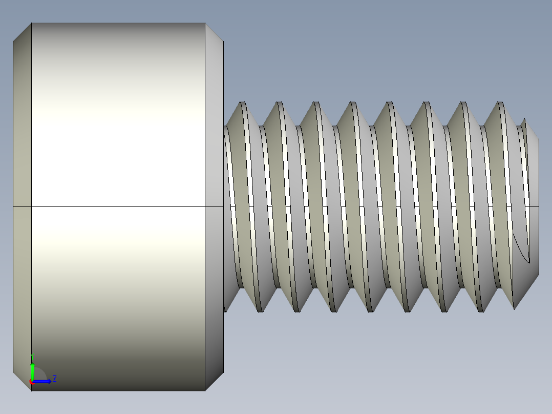M4 x 0.7mm Thread 6mm LONG SOCKET HEAD CAP SCREW.IGS左视图