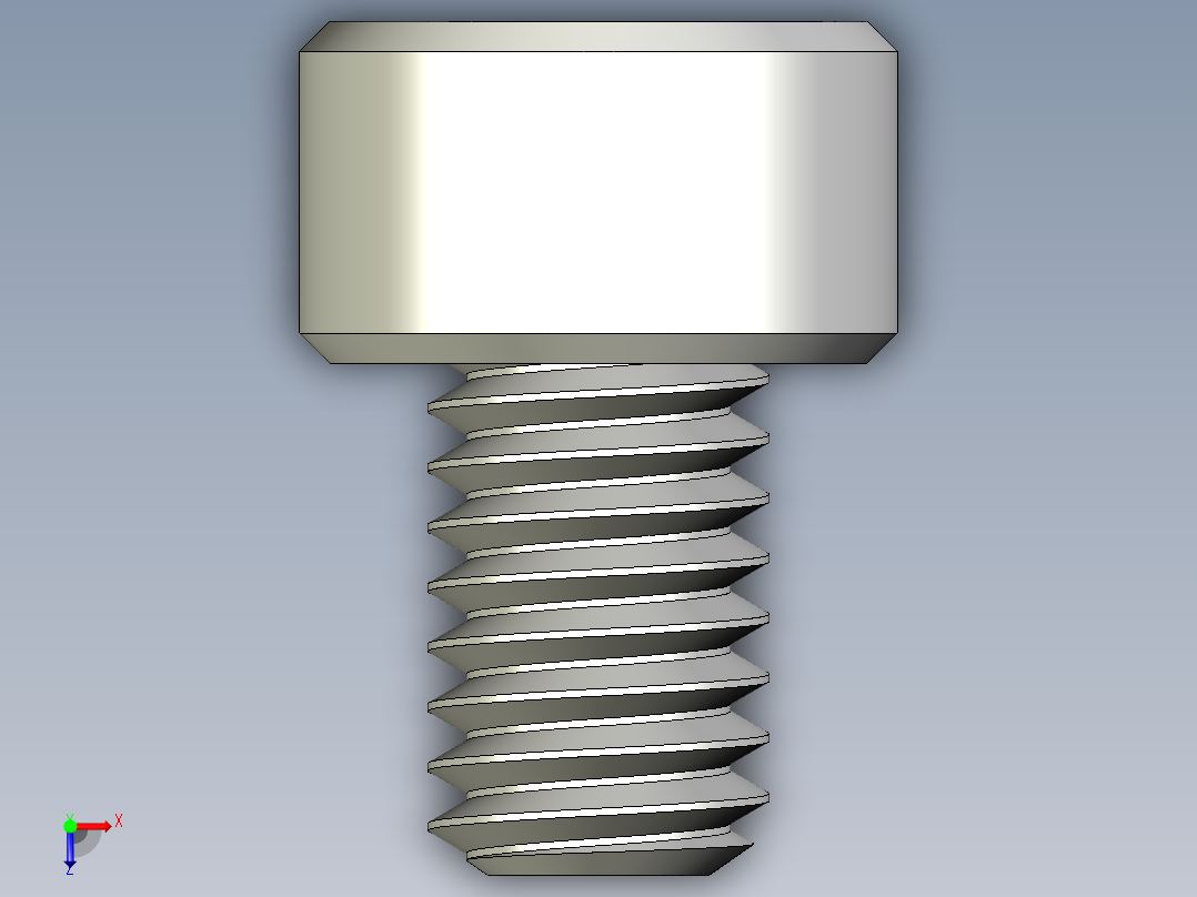 M4 x 0.7mm Thread 6mm LONG SOCKET HEAD CAP SCREW.IGS俯视图