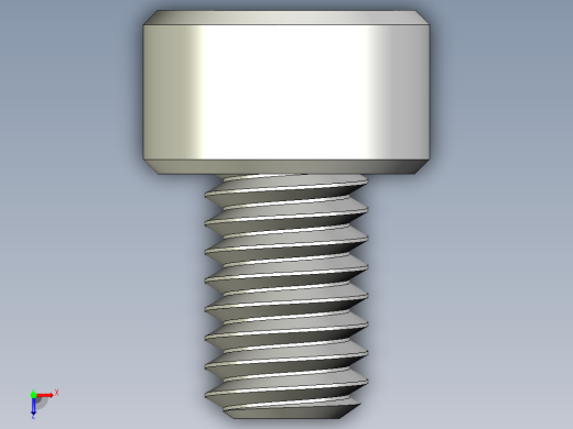 M4 x 0.7mm Thread 6mm LONG SOCKET HEAD CAP SCREW.IGS俯视缩略图