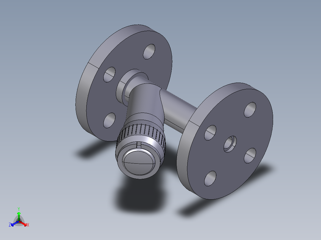 6VROV 固定法兰止回阀PN10，钻 16主视图