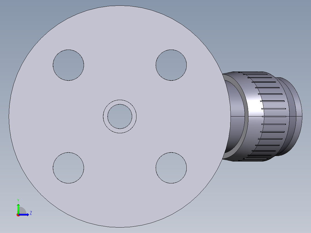 6VROV 固定法兰止回阀PN10，钻 16左视图